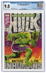 INCREDIBLE HULK ANNUAL #1 OCTOBER 1968 CGC 9.0 VF/NM.