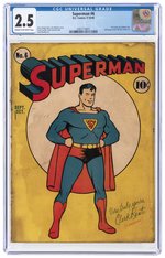 SUPERMAN #6 SEPTEMBER-OCTOBER 1940 CGC 2.5 GOOD+.