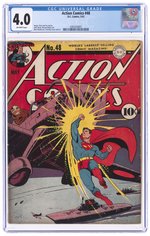 ACTION COMICS #48 MAY 1942 CGC 4.0 VG.