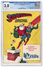 SUPERMAN'S CHRISTMAS ADVENTURE #1 1940 CGC 3.0 GOOD/VG.