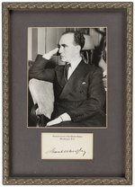 FRANK MURPHY SUPREME COURT SIGNED CARD AND FRAMED PHOTOGRAPH.