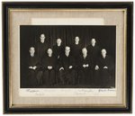 WARREN SUPREME COURT 1966 PHOTOGRAPH SIGNED BY ALL NINE JUSTICES.