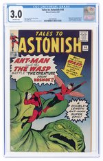 TALES TO ASTONISH #44 JUNE 1963 CGC 3.0 GOOD/VG (FIRST WASP).