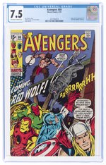 AVENGERS #80 SEPTEMBER 1970 CGC 7.5 VF- (FIRST RED WOLF).