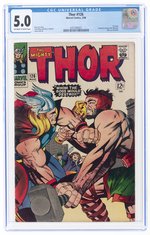 THOR #126 MARCH 1966 CGC 5.0 VG/FINE (THOR VS. HERCULES).