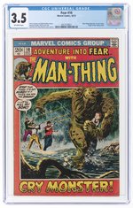 FEAR #10 OCTOBER 1972 CGC 3.5 VG- (MAN-THING SOLO SERIES BEGINS).