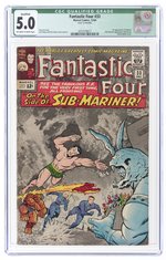 FANTASTIC FOUR #33 DECEMBER 1964 CGC QUALIFIED 5.0 VG/FINE (FIRST ATTUMA).