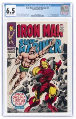 IRON MAN AND SUB-MARINER #1 APRIL 1968 CGC 6.5 FINE.