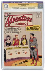 ADVENTURE COMICS #247 APRIL 1958 CGC RESTORED APPARENT 4.5 VG+ SIGNATURE SERIES (FIRST LEGION OF SUPER-HEROES).