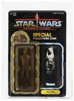 STAR WARS: THE POWER OF THE FORCE (1985) - HAN SOLO (IN CARBONITE) 92 BACK AFA 75 Y-EX+/NM.