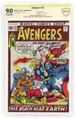 AVENGERS #93 NOVEMBER 1971 CBCS VERIFIED SIGNATURE 9.0 VF/NM (DOUBLE COVER).