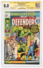 MARVEL FEATURE #1 DECEMBER 1971 CGC 8.0 VF SIGNATURE SERIES (DOUBLE COVER, FIRST DEFENDERS).