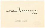 THE ADDAMS FAMILY CREATOR CHARLES ADDAMS SIGNED CARD.