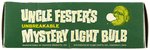 THE ADDAMS FAMILY "UNCLE FESTER'S MYSTERY LIGHT BULB" BOXED NOVELTY.