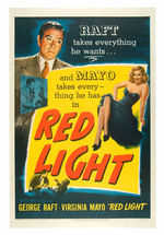 "RED LIGHT" LINEN-MOUNTED MOVIE POSTER.