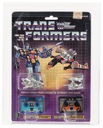 TRANSFORMERS (1985) SERIES 2 CASSETTES - FRENZY & LASERBEAK AFA 70 EX+ (W/RUBSIGN).