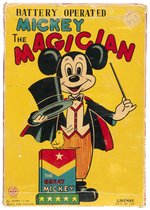 "MICKEY THE MAGICIAN" BOXED LINE MAR BATTERY-OPERATED TOY.