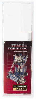 TRANSFORMERS (1984) SERIES 1 CAR - MIRAGE AFA 75+ EX+/NM (W/RUBSIGN).