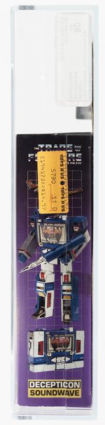 TRANSFORMERS (1984) SERIES 1 - SOUNDWAVE AFA 80 NM (TRADEMARK LOGO/NO RUBSIGN).