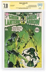 GREEN LANTERN VOL. 2 #76 APRIL 1970 CBCS VERIFIED SIGNATURE 7.0 FINE/VF (GREEN LANTERN/GREEN ARROW STORIES BEGIN).