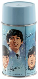 "THE BEATLES" HIGH GRADE VINYL BRUNCH BAG WITH THERMOS & TAG.