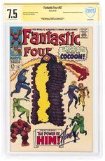 FANTASTIC FOUR #67 OCTOBER 1967 CBCS VERIFIED SIGNATURE 7.5 VF- (FIRST HIM - ADAM WARLOCK).