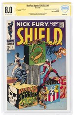 NICK FURY, AGENT OF S.H.I.E.L.D. #1 JUNE 1968 CBCS VERIFIED SIGNATURE 8.0 VF.