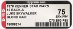 STAR WARS (1978) - LUKE SKYWALKER 12 BACK-A AFA 75 EX+/NM (BLOND HAIR).