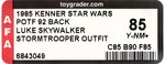 STAR WARS: THE POWER OF THE FORCE (1985) - LUKE SKYWALKER (IMPERIAL STORMTROOPER) 92 BACK AFA 85 Y-NM+.