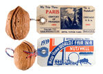 VIEWS OF 1933 & 1939 EXPOSITIONS "IN A NUTSHELL" WITH MAILING TAGS.