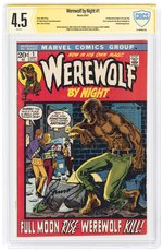 WEREWOLF BY NIGHT #1 SEPTEMBER 1972 CBCS VERIFIED SIGNATURE 4.5 VG+.