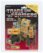 TRANSFORMERS (1985) SERIES 2 MINICAR - BRAWN W/MINISPY AFA 80 Y-NM.