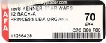 STAR WARS (1978) - PRINCESS LEIA ORGANA 12 BACK-A AFA 70 EX+.