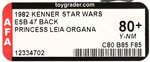 STAR WARS: THE EMPIRE STRIKES BACK (1982) - PRINCESS LEIA ORGANA 47 BACK AFA 80+ Y-NM.