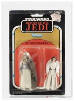 STAR WARS: RETURN OF THE JEDI (1983) - 2-PACK SQUID HEAD & PRINCESS LEIA AFA 40 GOOD.