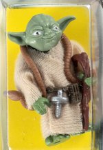 PALITOY STAR WARS: RETURN OF THE JEDI (1983) - YODA (BROWN SNAKE, DARK SKIN) TRI-LOGO 70 BACK AFA 80 NM.