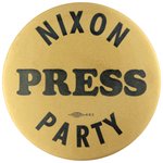 "NIXON PARTY PRESS" SCARCE CAMPAIGN BUTTON HAKE #2074.