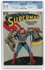 SUPERMAN #26 JANUARY-FEBRUARY 1944 CGC 5.5 FINE- (GOEBBELS COVER).