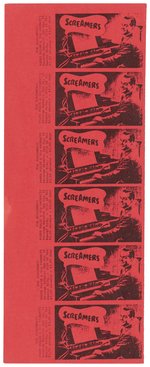 SCREAMERS MAY 18, 1978 PORTLAND, OR CONCERT FLYER & UNCUT TICKETS GARY PANTER ART.