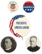 AMERICA FIRST COMMITTEE COLLECTION OF BUTTONS & EPHEMERA.