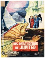 THE ADVENTURERS OF JUPITER SPANISH SCI-FI NOVELLA COVER ORIGINAL ART.