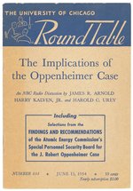 "THE IMPLICATIONS OF THE OPPENHEIMER CASE" UNIVERSITY OF CHICAGO BOOKLET.