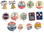 SPANISH CIVIL WAR COLLECTION OF 14 BADGES & BUTTONS.