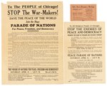 "ANTI-NAZI OLYMPICS," "RELIGIOUS PEOPLE OF CHICAGO!" & "PARADE OF NATIONS" EPHEMERA TRIO.