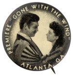 PREMIERE GONE WITH THE WIND ATLANTA, GA BUTTON FROM DEC. 15, 1939.