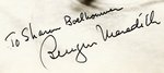 ROCKY COMPOSER BILL CONTI & BURGESS MEREDITH AUTOGRAPH PAIR.