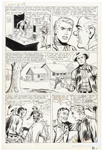 KID COLT OUTLAW (ORIGIN STORY) #79 ORIGINAL ART PAGE PAIR BY JACK KELLER.