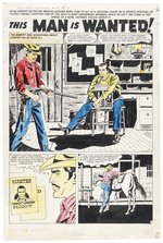 KID COLT OUTLAW #76 ORIGINAL ART PAGE TRIO BY ALFONSO GREENE.