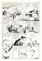 HOT RODS AND RACING CARS #109 COMPLETE SIX PAGE ORIGINAL ART STORY BY CHARLES NICHOLAS & VINCE ALASCIA.