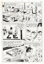 HOT RODS AND RACING CARS #112 COMPLETE FIVE PAGE ORIGINAL ART STORY BY CHARLES NICHOLAS & VINCE ALASCIA.